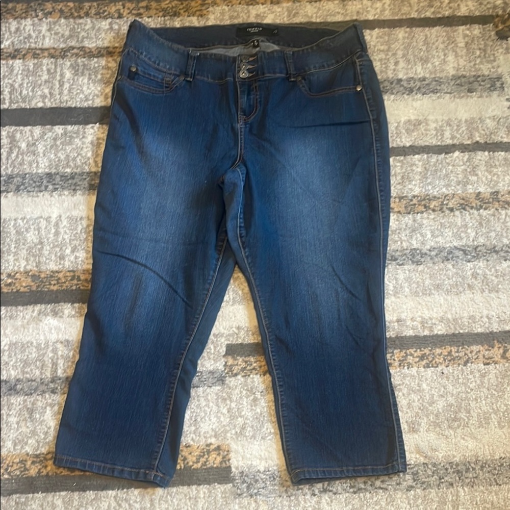 Torrid Blue Ankle Cropped Jeans Medium Wash